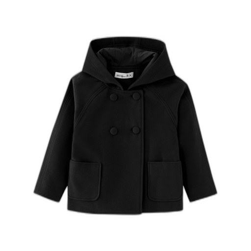 [F26-MOU603-BK] DOUBLE BREASTED WOOL JACKET