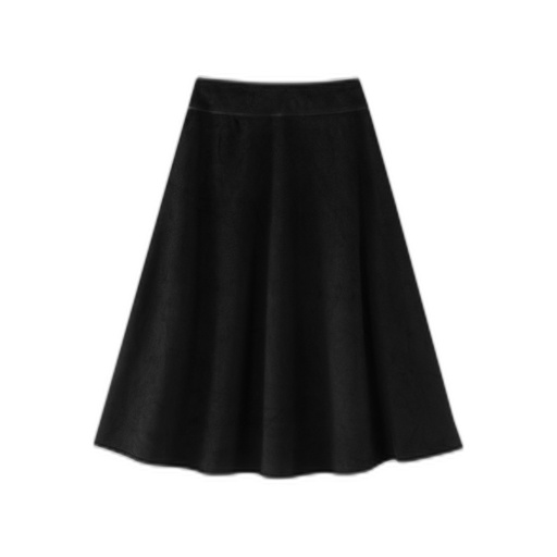 [F26-MS606-BK] MIDI WOOL CIRCLE SKIRT