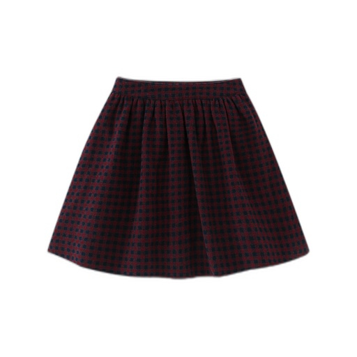 [F26-WS601B-BC] CHECKERED CIRCLE SKIRT