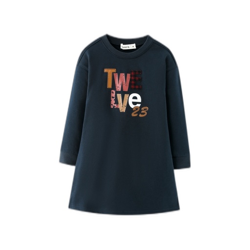 [F26-WD601-NV] TWELVE 23 SWEAT DRESS