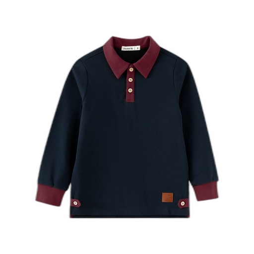 [F26-WBT602-NV] POLO WITH CONTRAST COLLAR