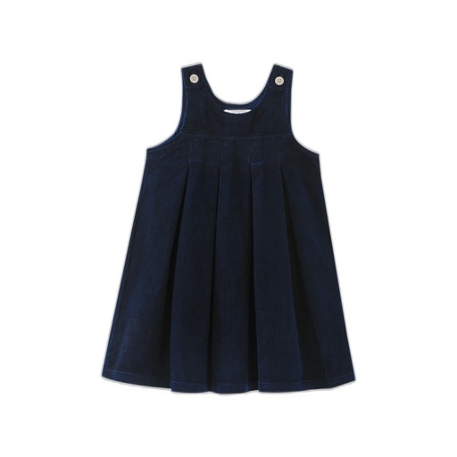 [F26-WJ606-NV] CORDUROY PLEATED HIGH YOKE JUMPER