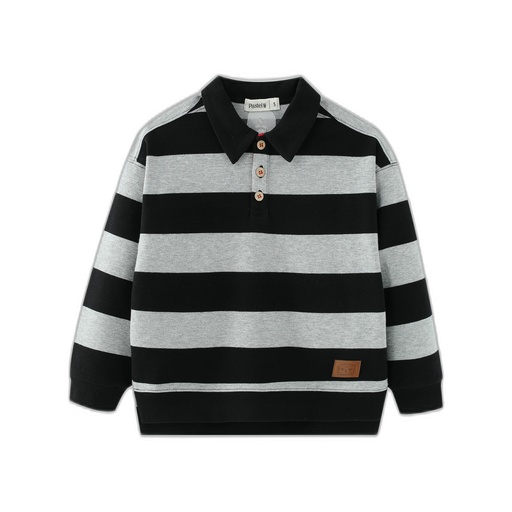 [F26-WBT603-GS] STRIPED POLO