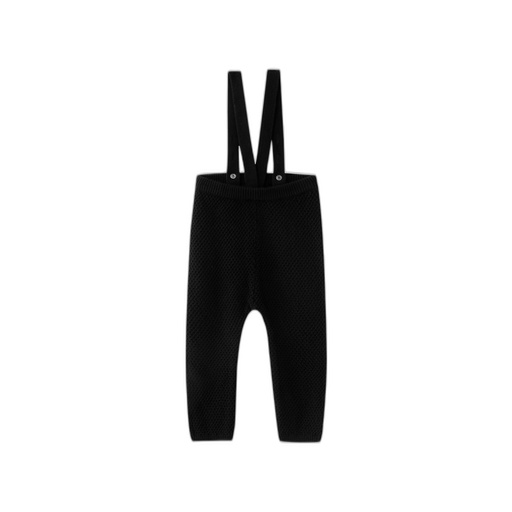 [F26-MBU601-BK] SEED STITCH SUSPENDER LEGGING