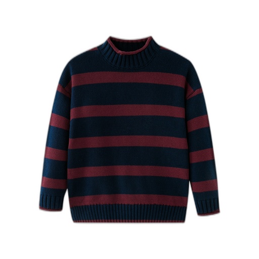 [F26-WSW602-BS] STRIPED TURTLENECK SWEATER
