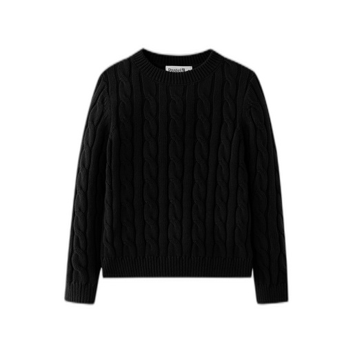 [F26-WSW603-BK] CABLE SWEATER