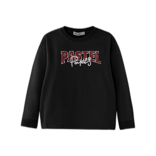 [F26-WUT604-BK] PASTEL PARIS SWEATSHIRT