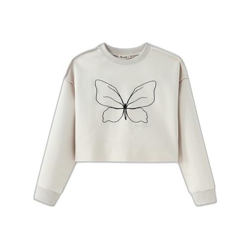 [F26-KT601-ST] EMBROIDERED BUTTERFLY TOP