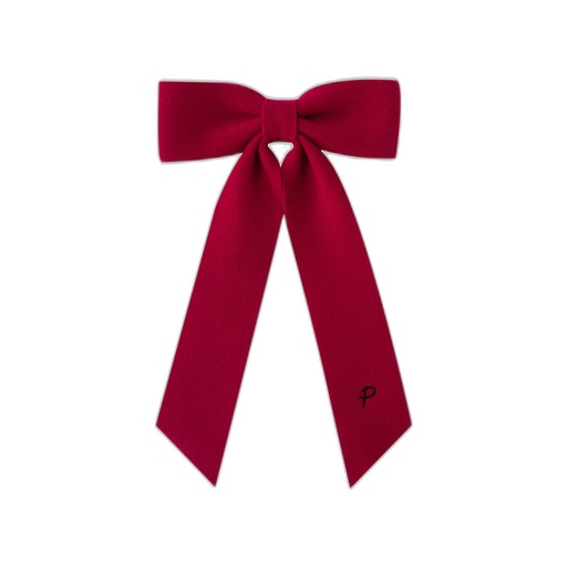 [F26-MAH601-RD-O/S] LARGE WOOL HAIRBOW