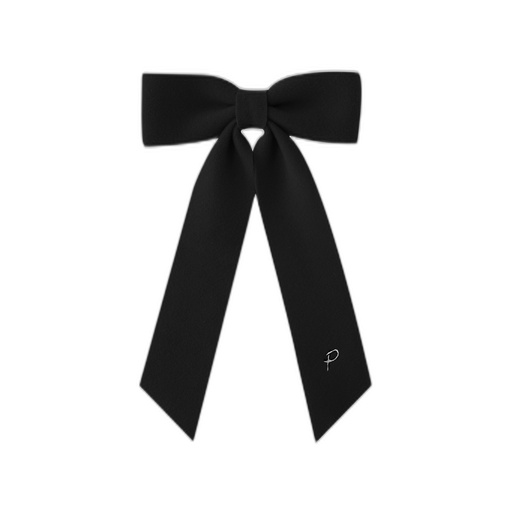 [F26-MAH601-BK-O/S] LARGE WOOL HAIRBOW