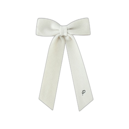 [F26-MAH601-CR-O/S] LARGE WOOL HAIRBOW