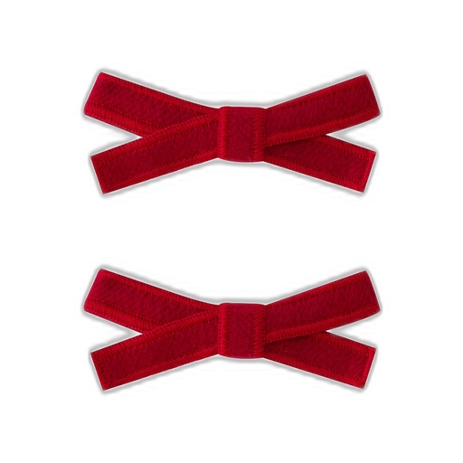 [F26-MAH602-RD-O/S] SMALL WOOL HAIRBOWS