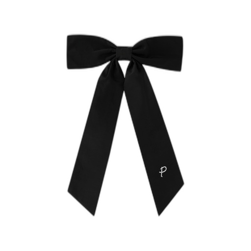 [F26-MAH605-BK-O/S] LARGE TAFFETA HAIRBOW