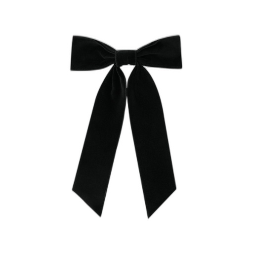 [F26-MAH608-BK-O/S] LARGE VELVET HAIRBOW
