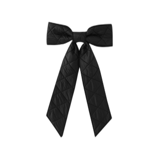 [F26-MAH609-BK-O/S] LARGE QUILTED HAIRBOW