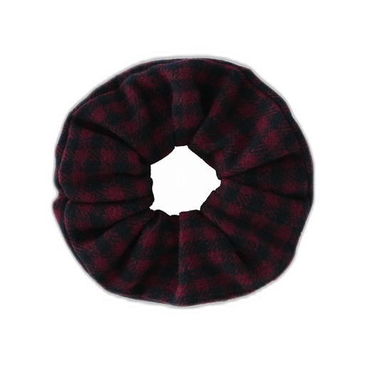[F26-WAH604-BC-O/S] CHECKERED SCRUNCHIE