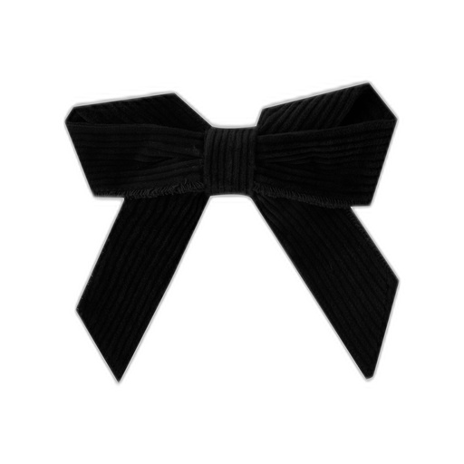 [F26-WAH605-BK-O/S] CORDUROY HAIRBOW