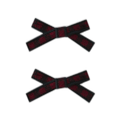 [F26-WAH606-BC-O/S] SMALL CHECKERED HAIRBOWS