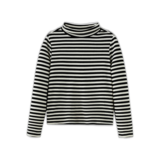 [F26-KT602-BS] STRIPED TURTLENECK