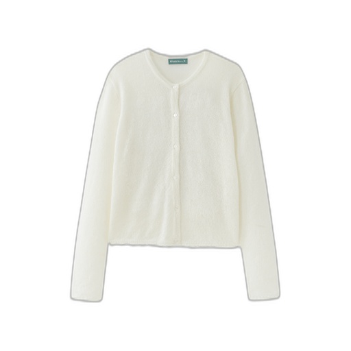 [F26-MSW606-CR] MOHAIR BUTTON DOWN CARDIGAN