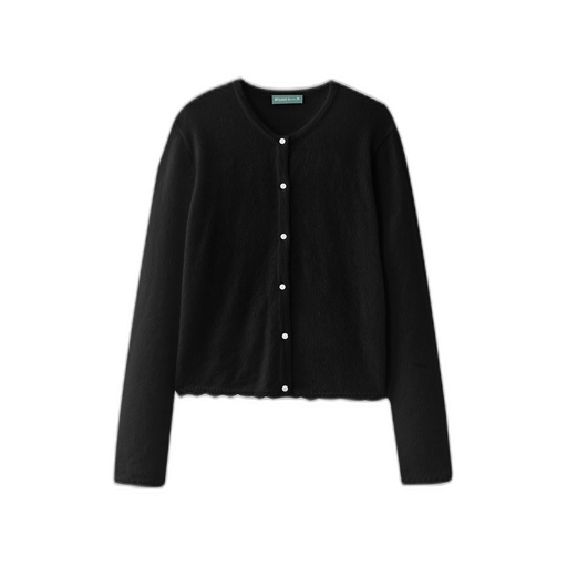 [F26-MSW606-BK] MOHAIR BUTTON DOWN CARDIGAN