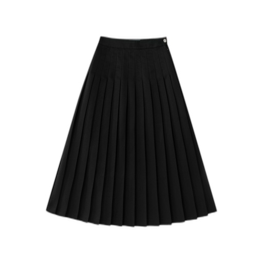 [BS-ST13-BK] MAXI CLASSIC PLEATED SKIRT