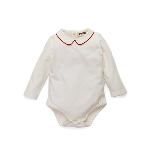 [BS-ON] Peter Pan Onesie With Contrast Trim