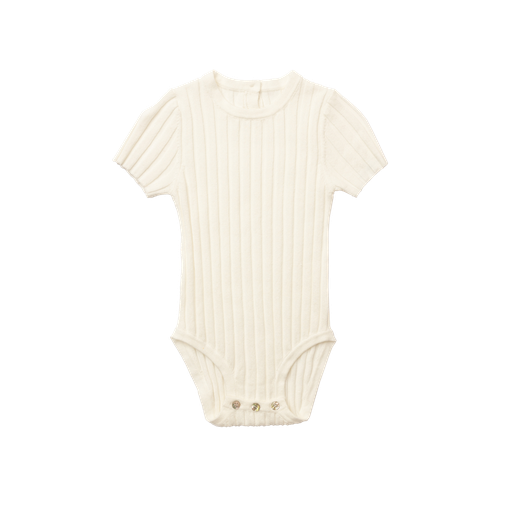 [BS-MMIU54] Ribbed Short Sleeve Sweater Onesie