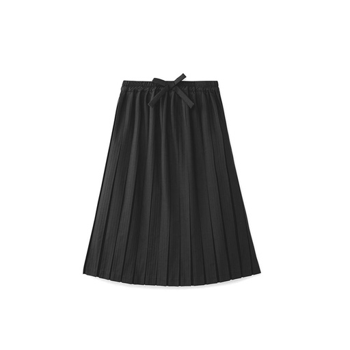 [BS-S14B] Box Pleated Elastic Waist Skirt