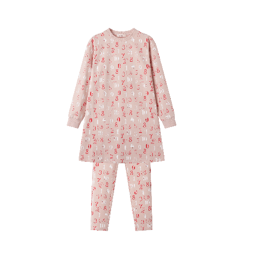 NUMERICAL PRINT TUNIC SET