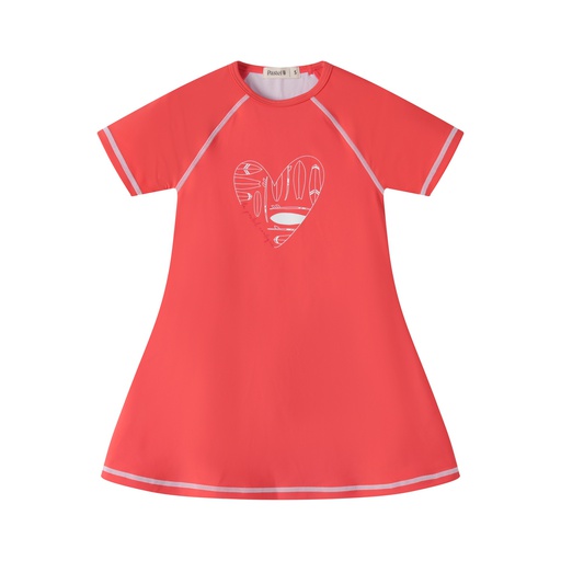 CENTER HEART SWIM DRESS