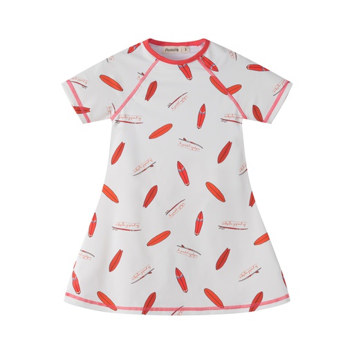 SURFBOARD PRINT SWIM DRESS