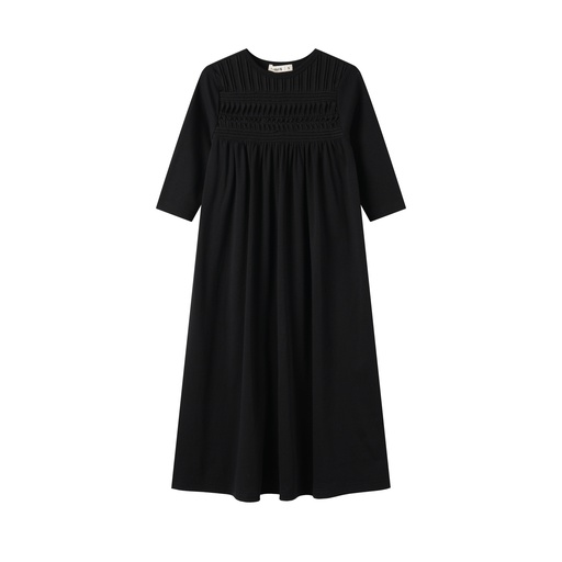 HIGH YOKE TUCKS MAXI DRESS