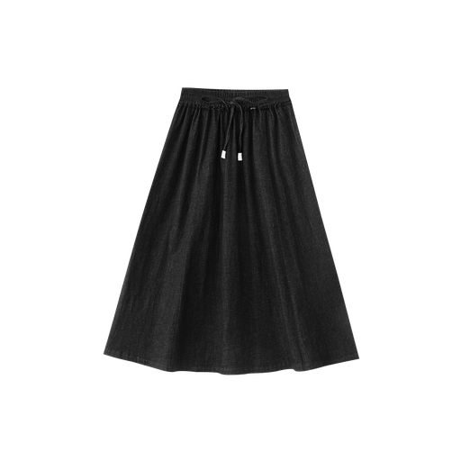 Smocked Waist Midi Skirt