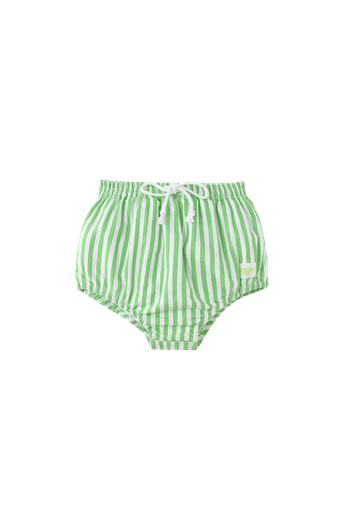 Striped Shortall With Center Pocket