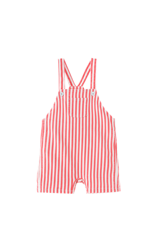Striped Shortall With Center Pocket