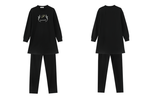 Tunic Set With Center Embroidery