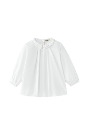 Pintuck Blouse With Collar