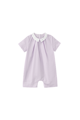 Pintuck Romper With Collar