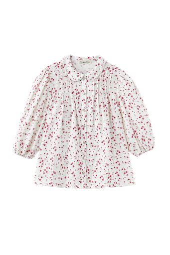Collared Floral Teen Blouse