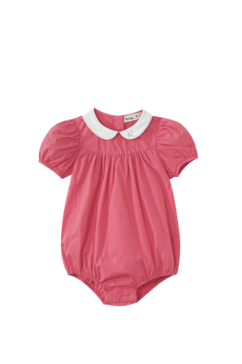 Embroidered Collar Romper