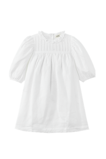 Ruffle Collar Pintuck Dress