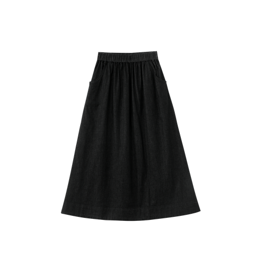 Midi Skirt With Rubber Waist